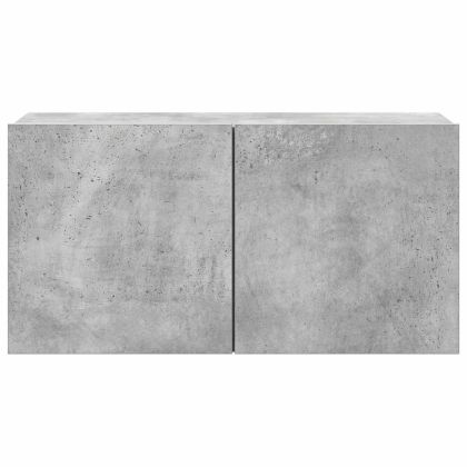 Комплект ТВ шкафове от 4 части, бетонно сив, инженерно дърво