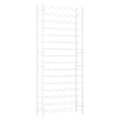 Стойка за вино за 96 бутилки, бяла, метална