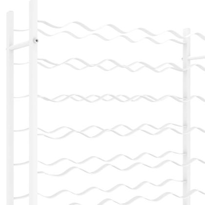 Стойка за вино за 96 бутилки, бяла, метална