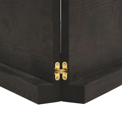 Стенен рафт тъмнокафяв 200x60x(2-6) см обработен масивен дъб