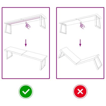 Плот за маса тъмнокафяв 160x40x(2-6) см обработен масивен дъб