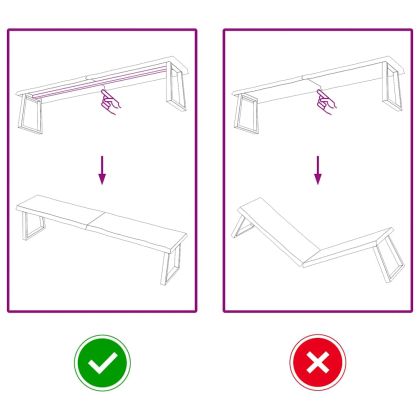 Плот за маса тъмнокафяв 180x40x(2-6) см обработен масивен дъб