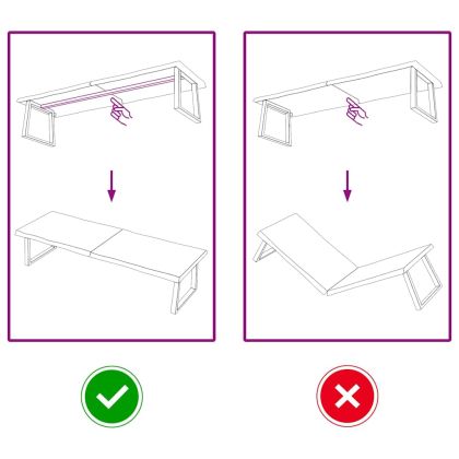 Плот за маса тъмнокафяв 180x50x(2-4) см обработен масивен дъб