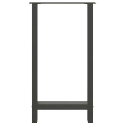 Крака за бар маса, антрацит, 2 бр., 50 x (90-91) см, стомана