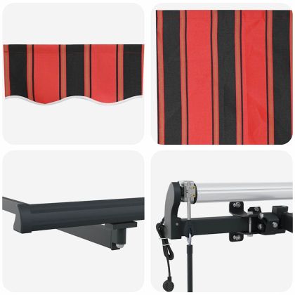 Сгъваем навес Многоцветен 400 x 200 cm Полиестер и алуминий