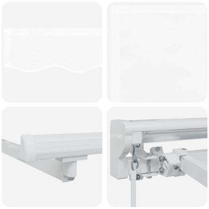 Сгъваем навес Бяло 400x200 см текстил