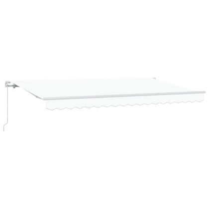 Сгъваем навес Бяло 400 x 200 cm Полиестер и алуминий