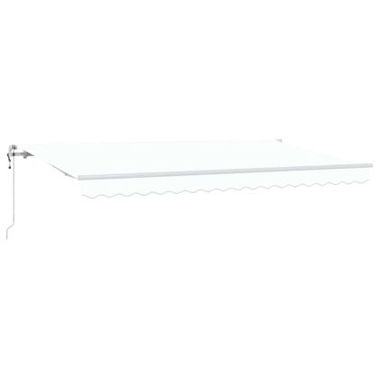 Сгъваем навес Бяло 400 x 200 cm Полиестер и алуминий