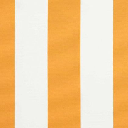 Сгъваем навес Жълт и бял 300x250 см текстил