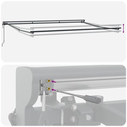 Сгъваем навес Бяло 450x300 см текстил