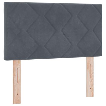 Легло тип Box Spring с матрак тъмно сиво 80x200 см кадифе