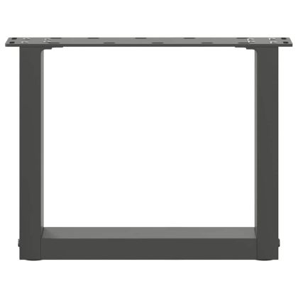 Крака за масичка за кафе, U-образни, 2 бр., антрацит, 30x(30-31) см, стомана