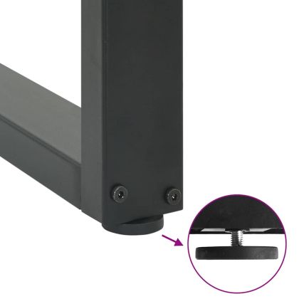 Крака за масичка за кафе, U-образни, 2 бр., антрацит, 40x(30-31) см, стомана