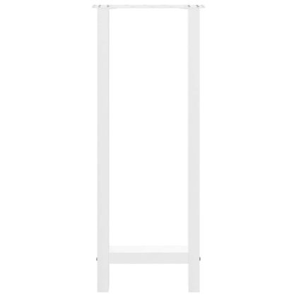 Крака за бар маса, бели, 2 бр., 40 x (100-101) см, стомана