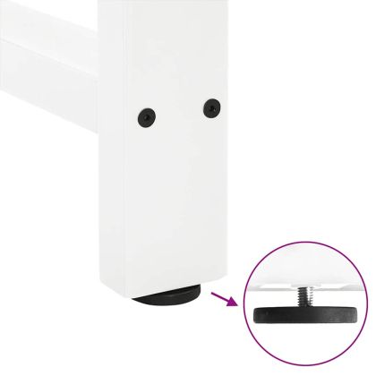 Крака за бар маса, бели, 2 бр., 40 x (100-101) см, стомана