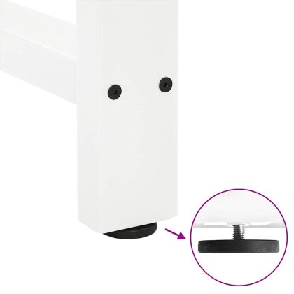 Крака за бар маса, бели, 2 бр., 50 x (100-101) см, стомана