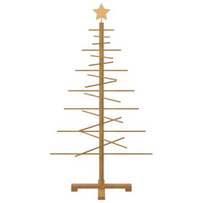 Дървено Коледно Дърво с поставка Кафяво 125 cm бамбук