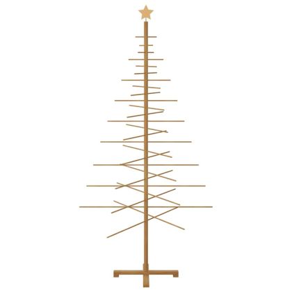 Дървено Коледно Дърво с поставка Кафяво 210 cm бамбук