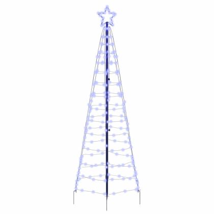 LED коледна елха с колчета за земя Синьо 250 cm Желязо