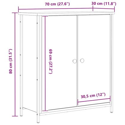 Служебен шкаф дъб артизан 70 x 30 x 80 см Инженерно дърво
