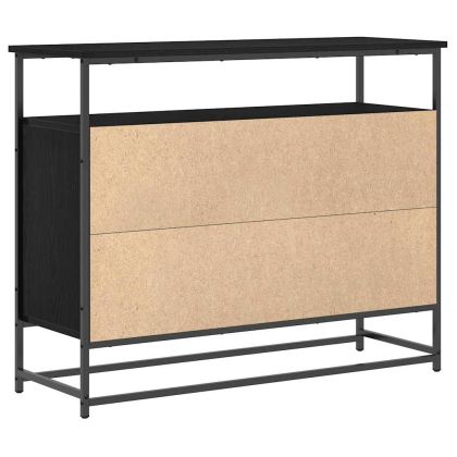 Служебен шкаф Черен дъб 100 x 35 x 80 см Инженерно дърво