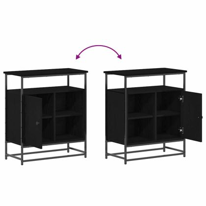 Служебен шкаф Черен дъб 69 x 35 x 80 см Инженерно дърво