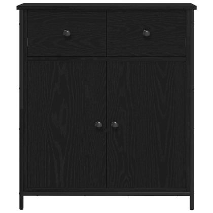 Служебен шкаф Черен дъб 70 x 30 x 80 см Инженерно дърво