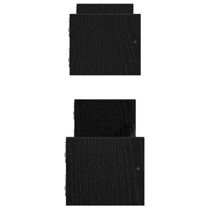 Стенен рафт 2 pcs Черен дъб 60 x 16 x 14 cm Инженерно дърво