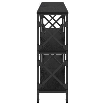 Конзолна маса Черния дъб 156 x 28 x 80,5 см Инженерно дърво