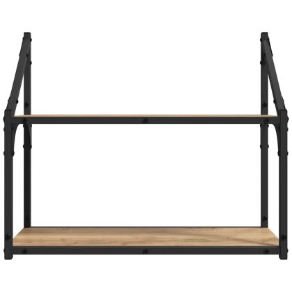 Стенен рафт с рафт дъб артизан 60 x 21 x 51 cm Инженерно дърво