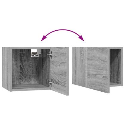 Комплект ТВ шкафове от 10 части, сив сонома, инженерно дърво