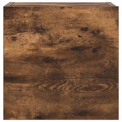 Комплект ТВ шкафове от 4 части, опушен дъб, инженерно дърво