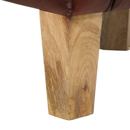 Фотьойл, кафяв, естествена кожа