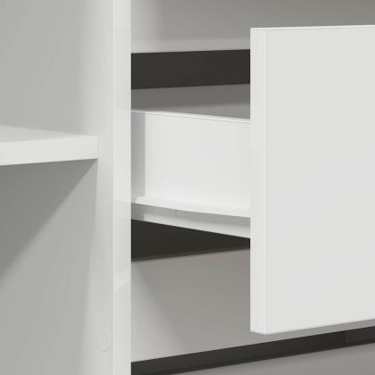 Служебен шкаф с чекмедже Бяло 120 x 41 x 75 см Инженерно дърво