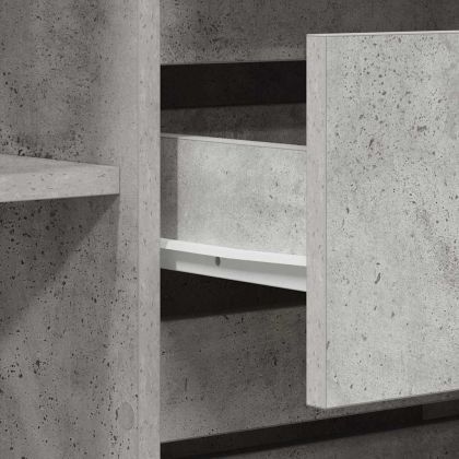 Служебен шкаф Бетонно сиво 120 x 41 x 75 см Инженерно дърво