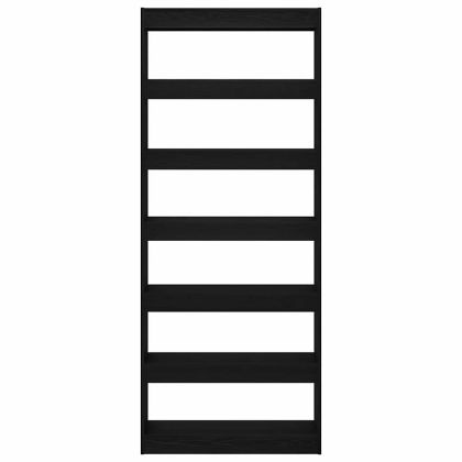 Библиотека с рафт Черен дъб 80 x 30 x 198 см Инженерно дърво