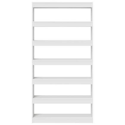 Шкаф за книги Бяло Инженерно дърво