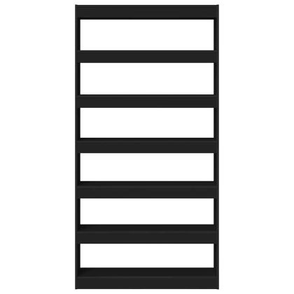 Шкаф за книги Черно Инженерно дърво