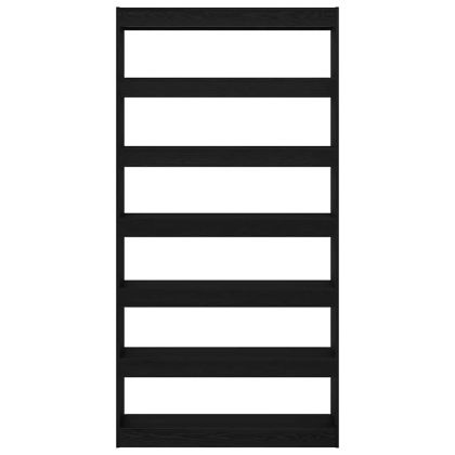 Шкаф за книги Черно Инженерно дърво