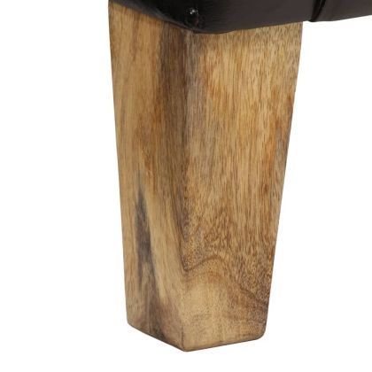 Фотьойл, черен, естествена кожа