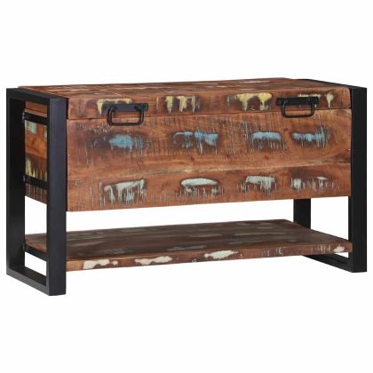 Съхранителна кутия Многоцветен Масивна регенерирана дървесина