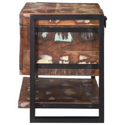 Съхранителна кутия Многоцветен Масивна регенерирана дървесина