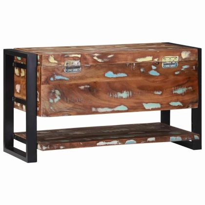 Съхранителна кутия Многоцветен Масивна регенерирана дървесина