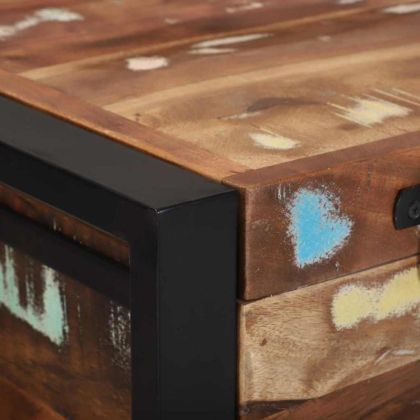 Съхранителна кутия Многоцветен Масивна регенерирана дървесина