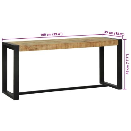 Пейка Кафяво 100 x 35 x 45 см Масивна дървесина от манго