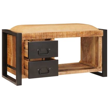 Пейка за Съхранение Кафяво Масивна дървесина от манго