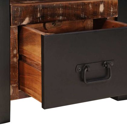 Стойка за дрехи Многоцветен Масивна регенерирана дървесина