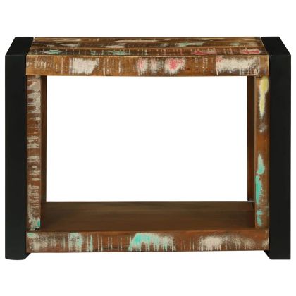 Стенен шкаф с рафт Кафяво Масивна регенерирана дървесина