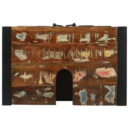 Шкаф за мивка с врата Кафяво Масивна регенерирана дървесина