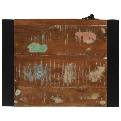 Баня Къмода с врата Многоцветен Масивна регенерирана дървесина